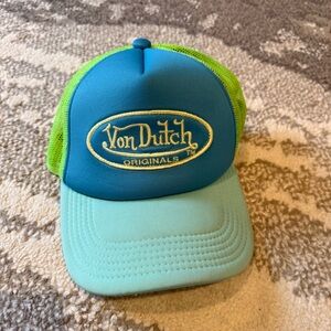 Von Dutch Neon Green and Blue Cap